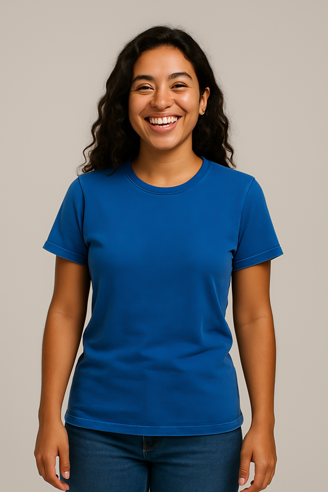 Camiseta Estonada Feminina Azul Royal — Lunfe Outlet — foto 8