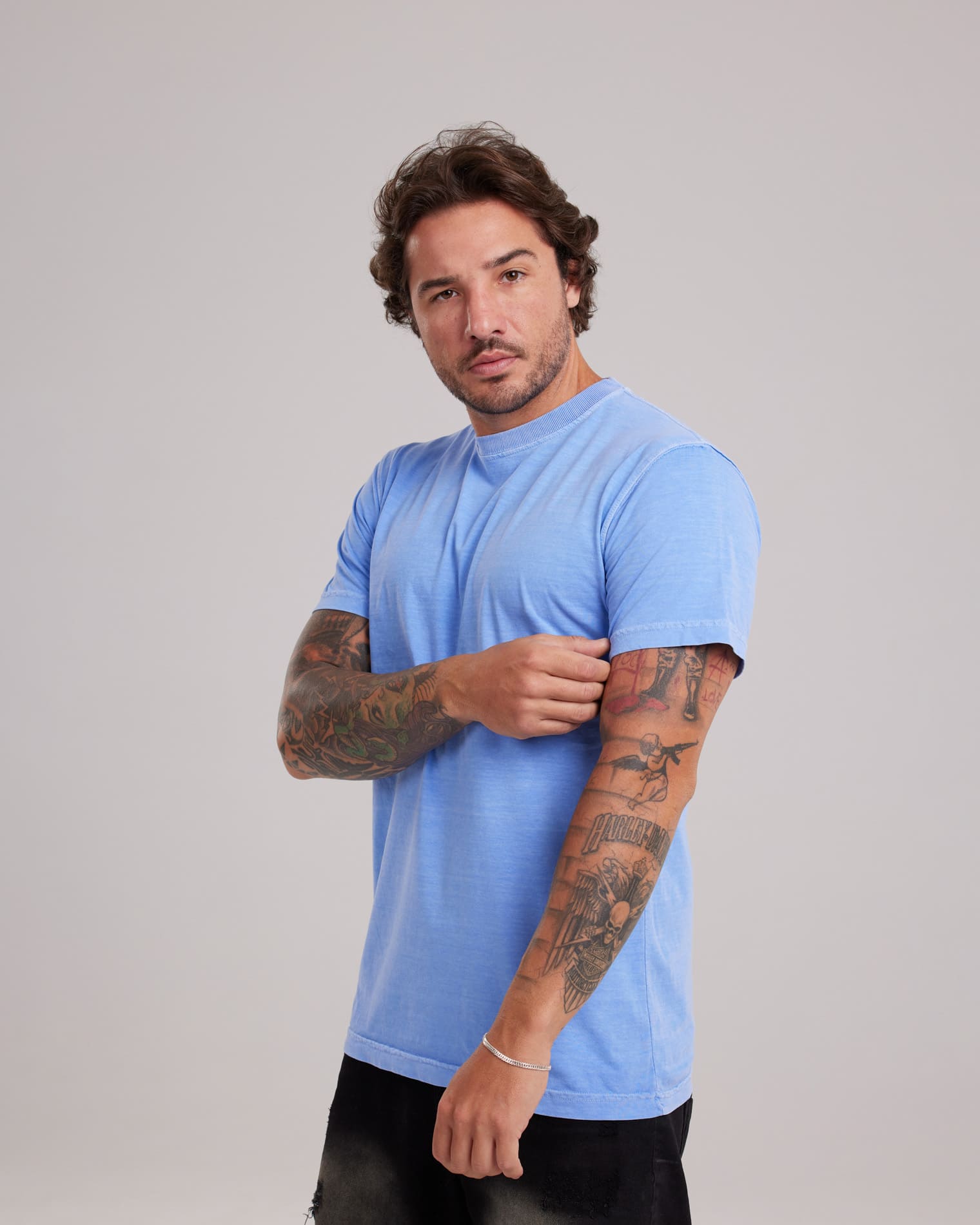 Camiseta Estonada Stone Wash Clássica — Lunfe Outlet — foto 6