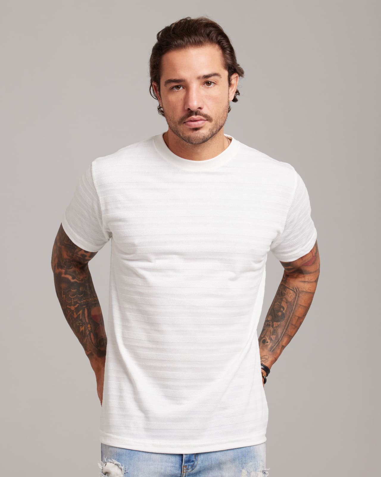 Camiseta Waffle Knit Texture — Lunfe Outlet — foto 9