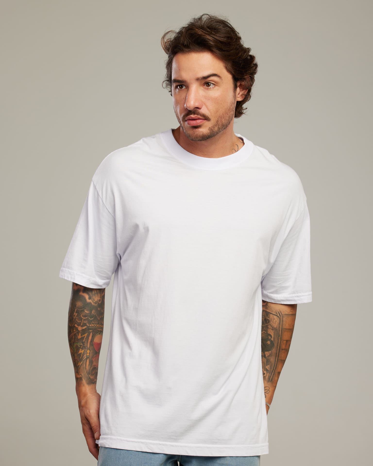 Camiseta Oversized Drop Shoulder — Lunfe Outlet — foto 9