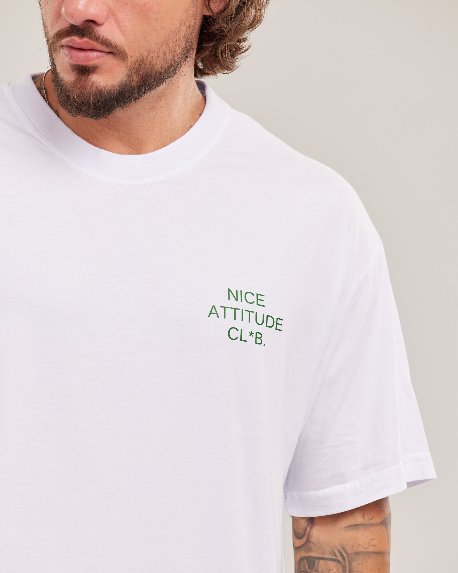 Camiseta Oversized Nice Attitude Club Evolvee — Lunfe Outlet — foto 2