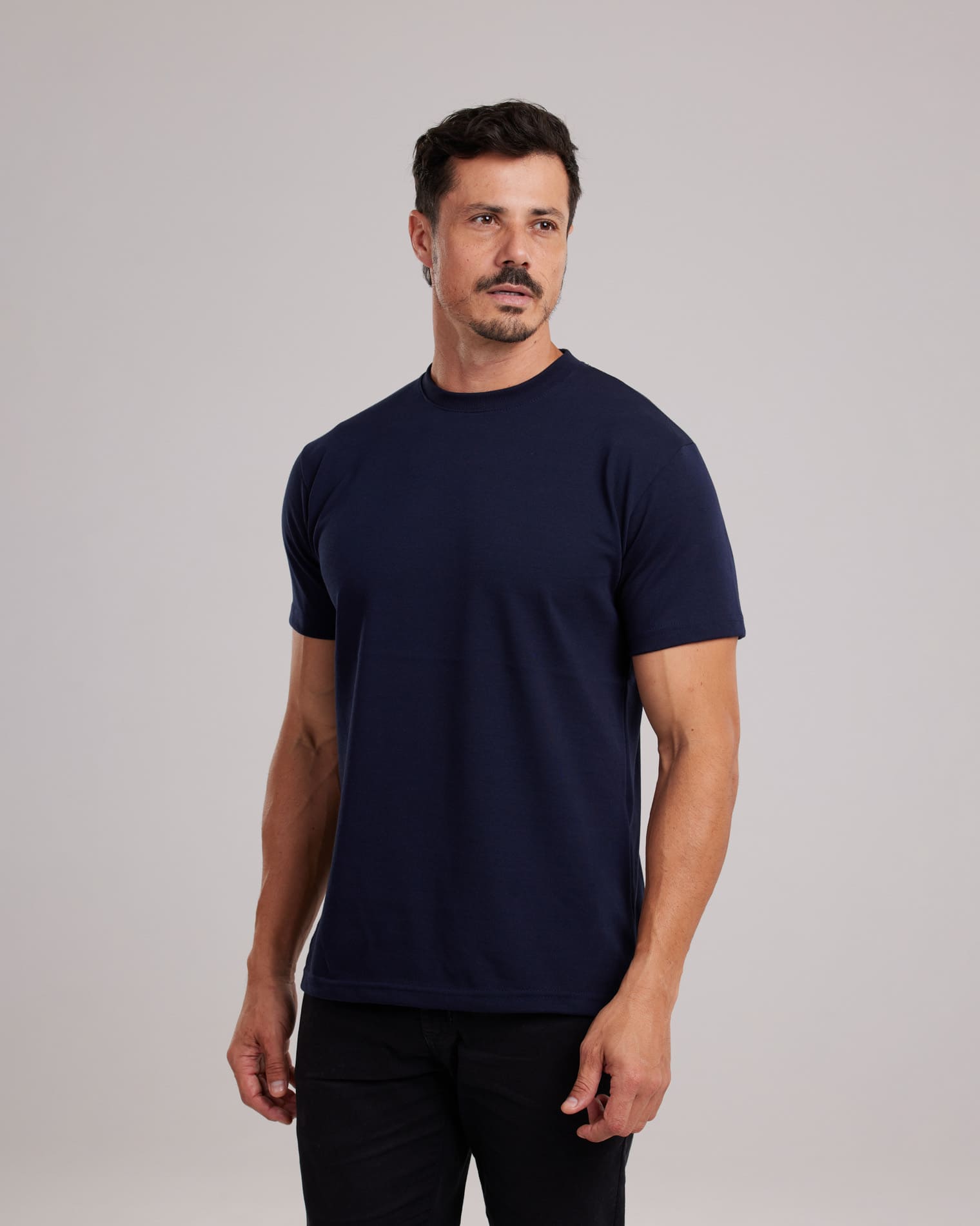 Camiseta Chinese Cotton Heavyweight Azul Marinho — Lunfe Outlet — foto 4