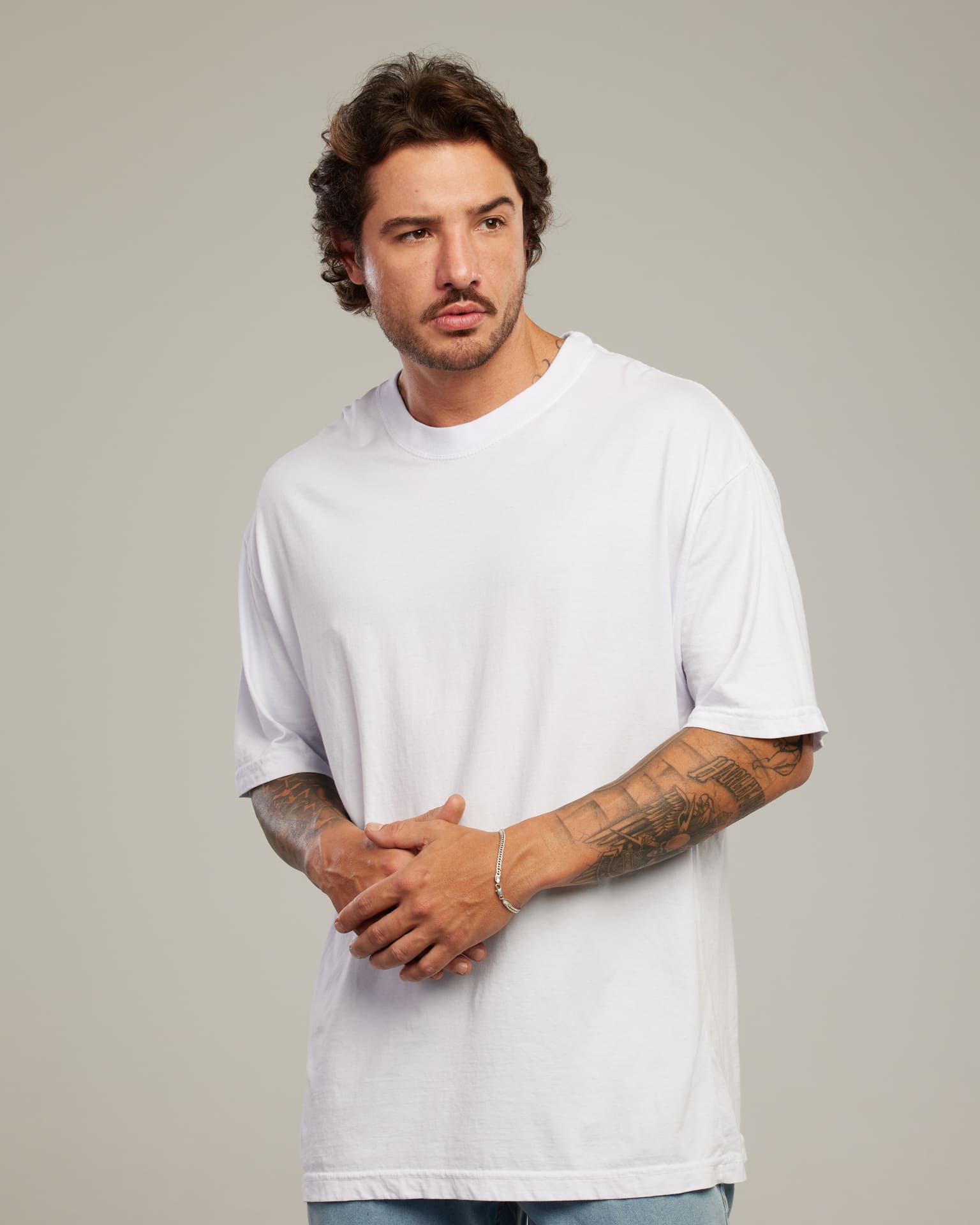 Camiseta Oversized Drop Shoulder — Lunfe Outlet — foto 7