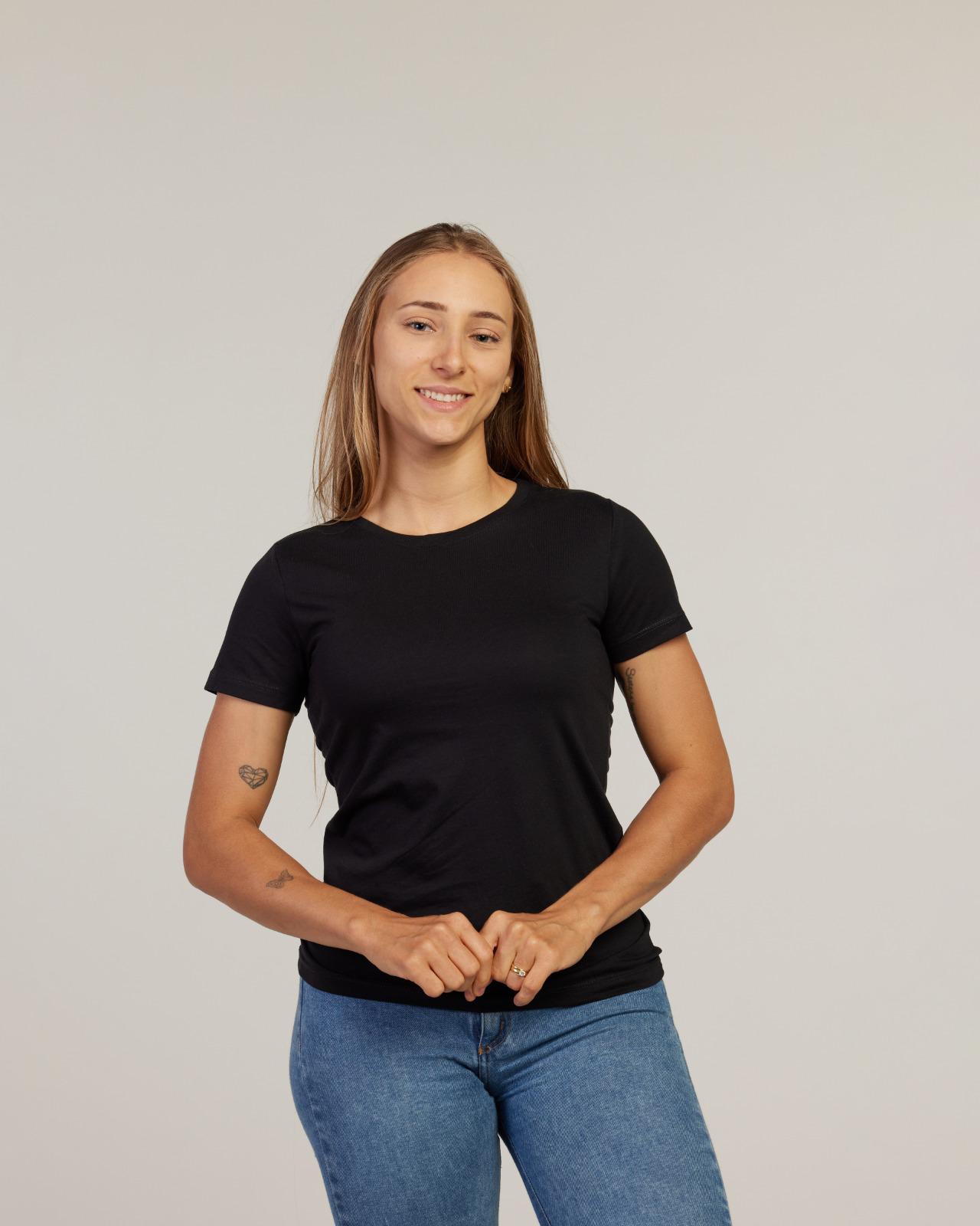 Camiseta Baby Look Básica Feminina — Lunfe Outlet — foto 4