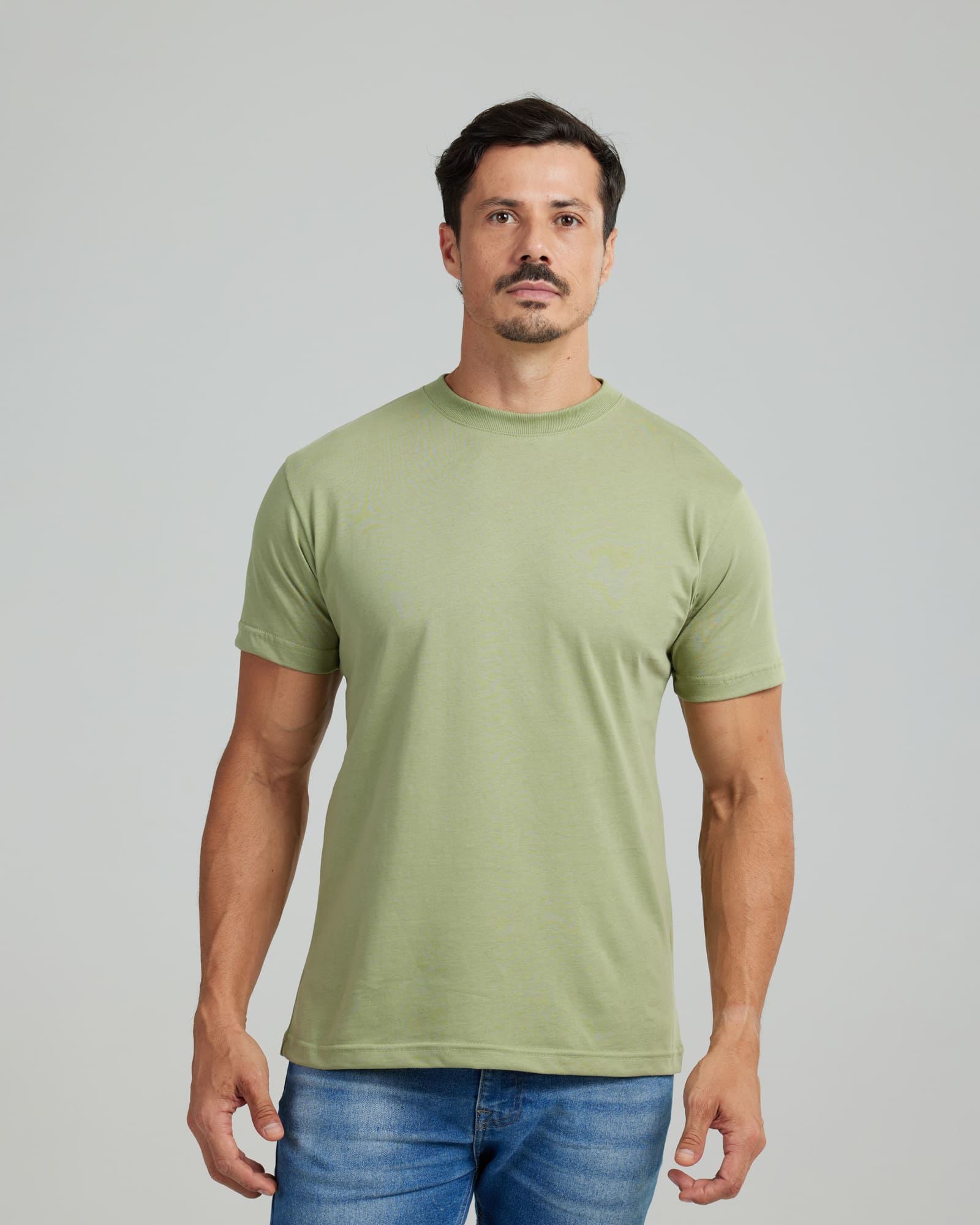 Camiseta Prime Cotton Verde Oliva — Lunfe Outlet — foto 8