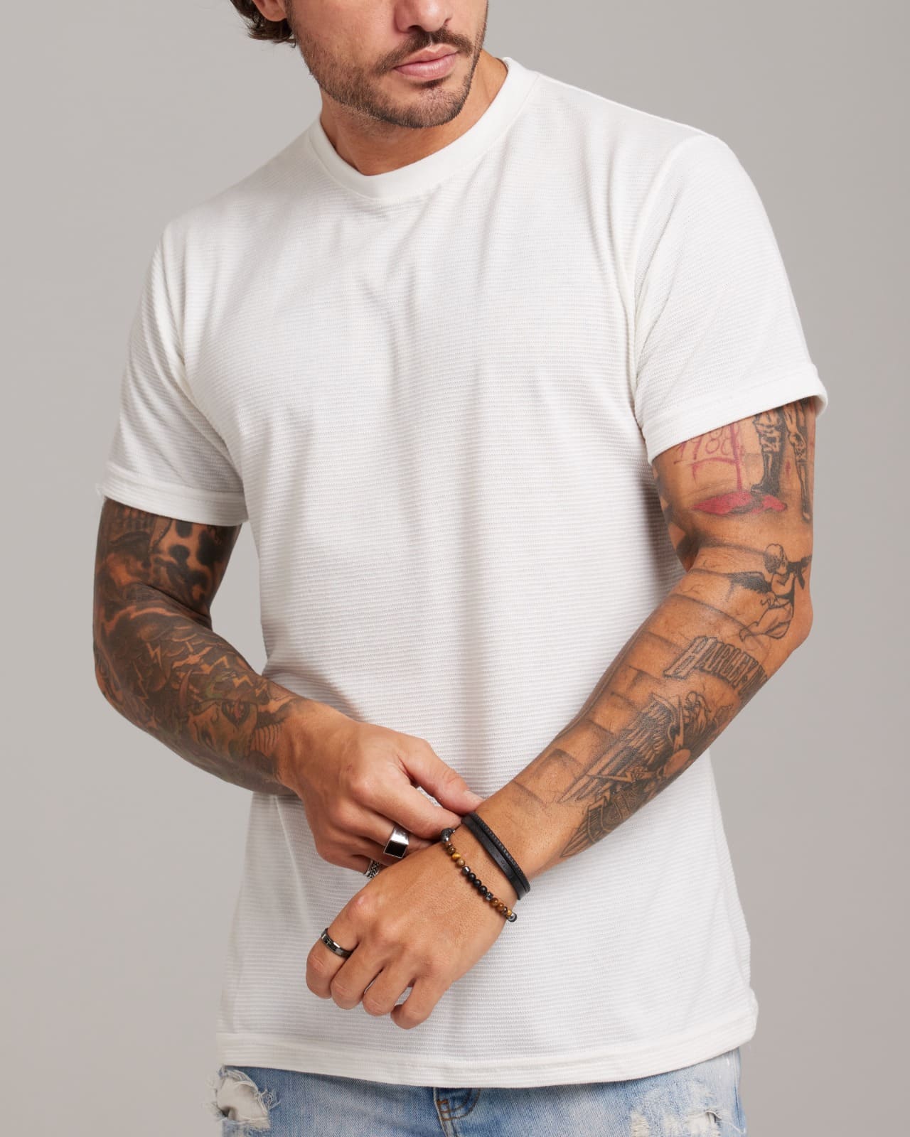 Camiseta Ripple Texture — Lunfe Outlet — foto 9
