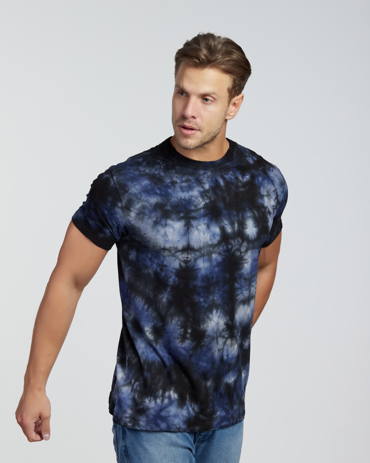 Camiseta Tie Dye Tie Dye Azul Marinho — Lunfe Outlet — foto 4