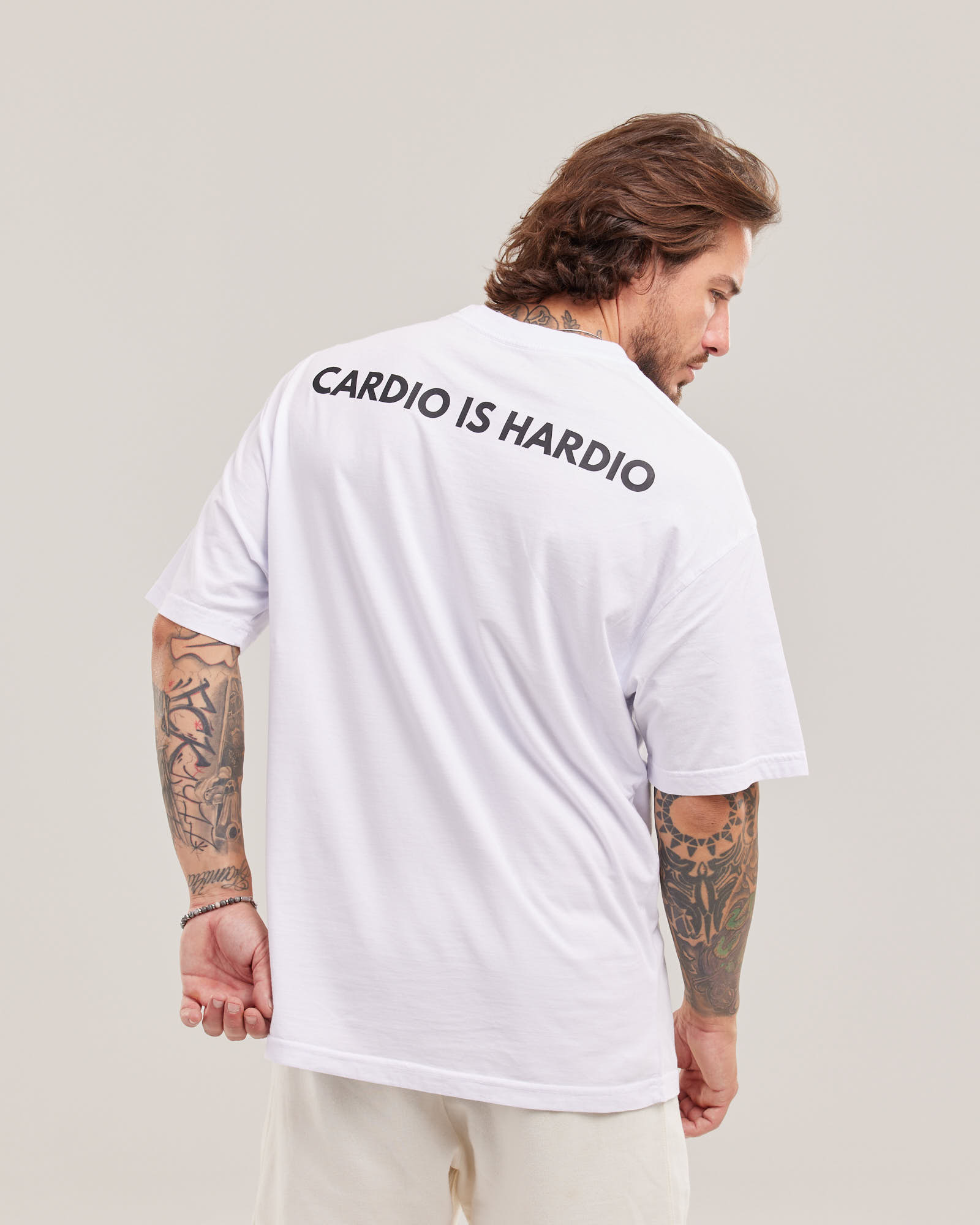 Camiseta Oversized Cardio Is Hardio Evolvee Branco — Lunfe Outlet — foto 2