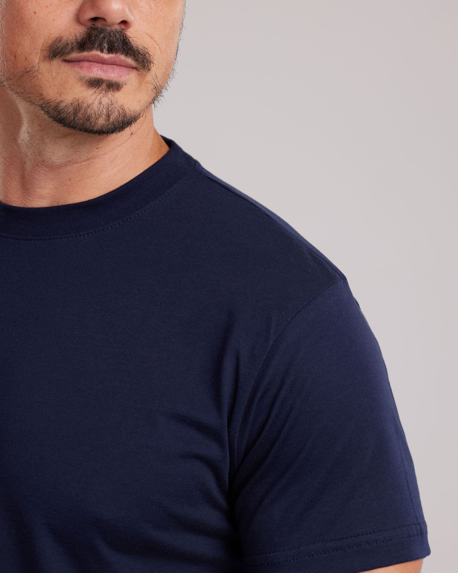 Camiseta Chinese Cotton Azul Marinho — Lunfe Outlet — foto 9
