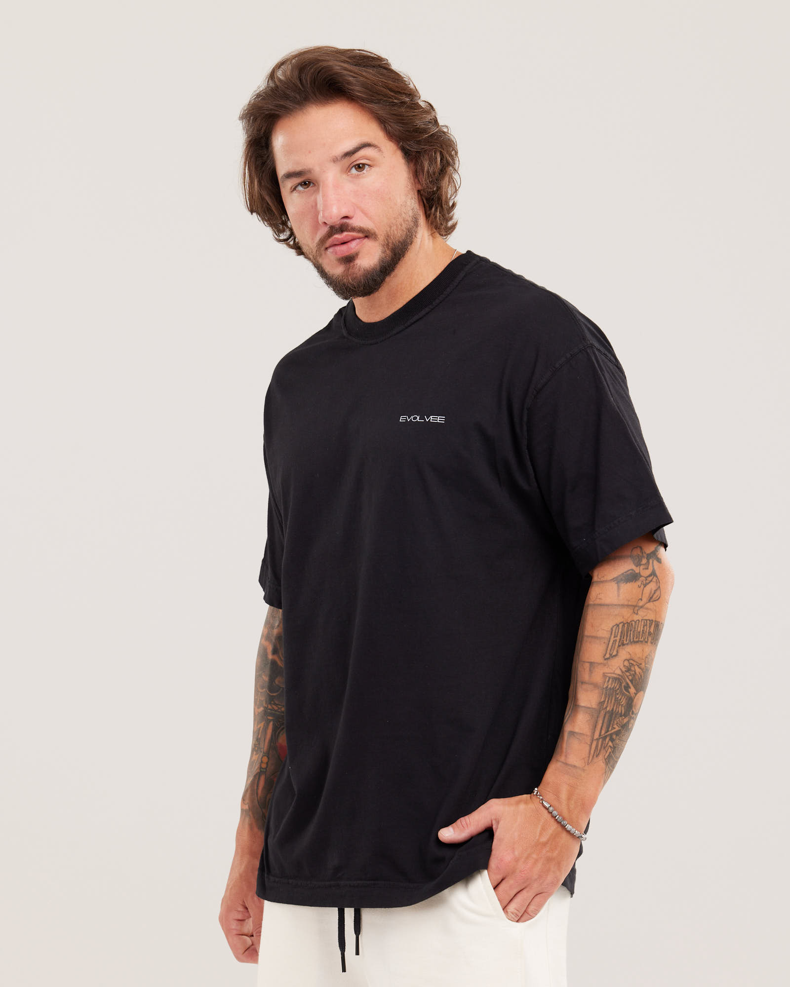Camiseta Oversized Remember Why You Started Evolvee Preto — Lunfe Outlet — foto 2
