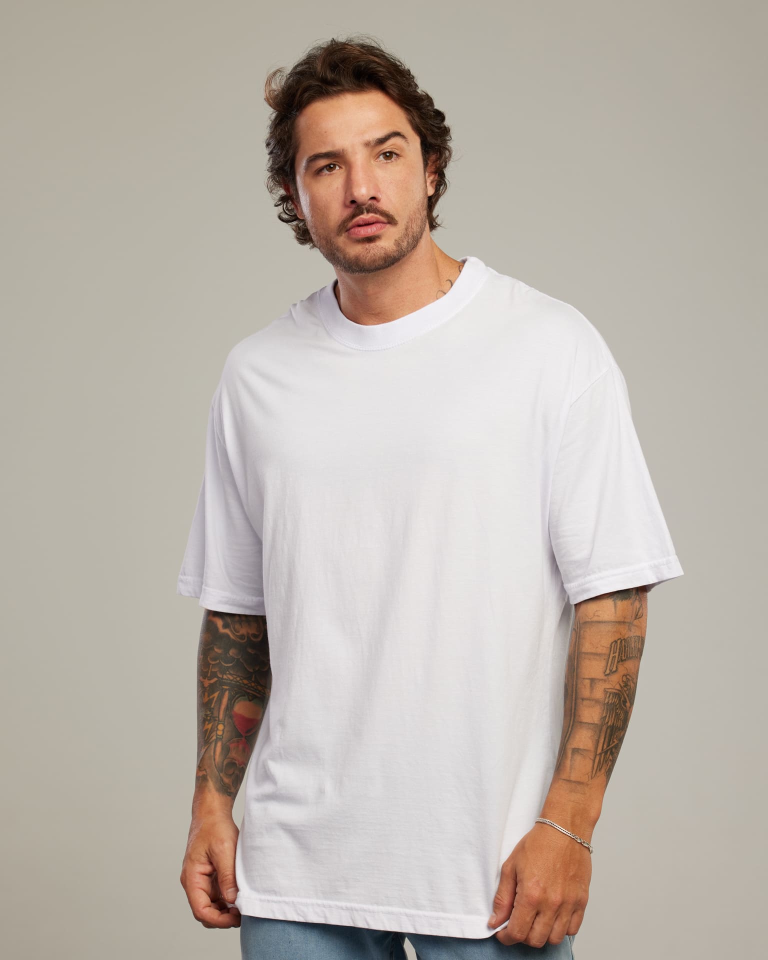 Camiseta Oversized Drop Shoulder — Lunfe Outlet — foto 8