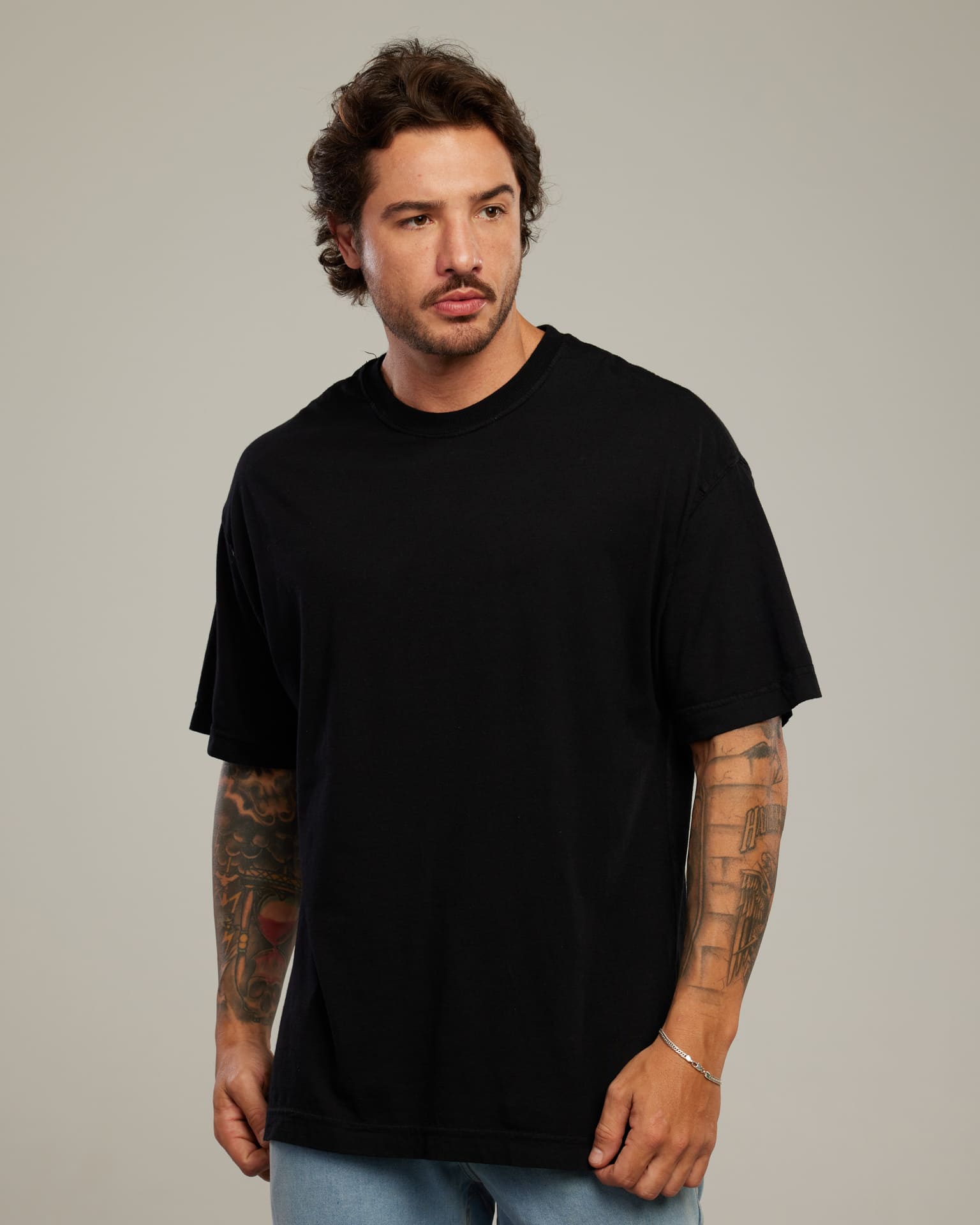 Camiseta Oversized Drop Shoulder — Lunfe Outlet — foto 5