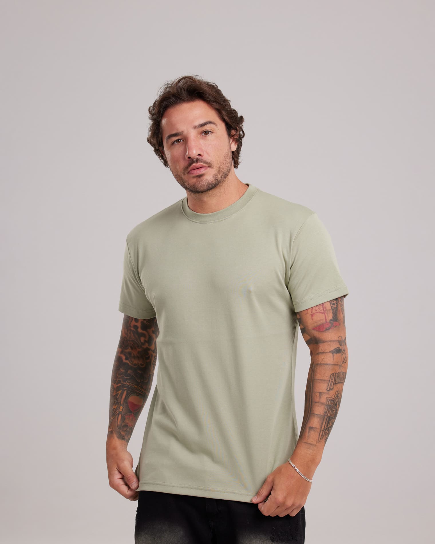 Camiseta Suedine Light Verde — Lunfe Outlet — foto 9