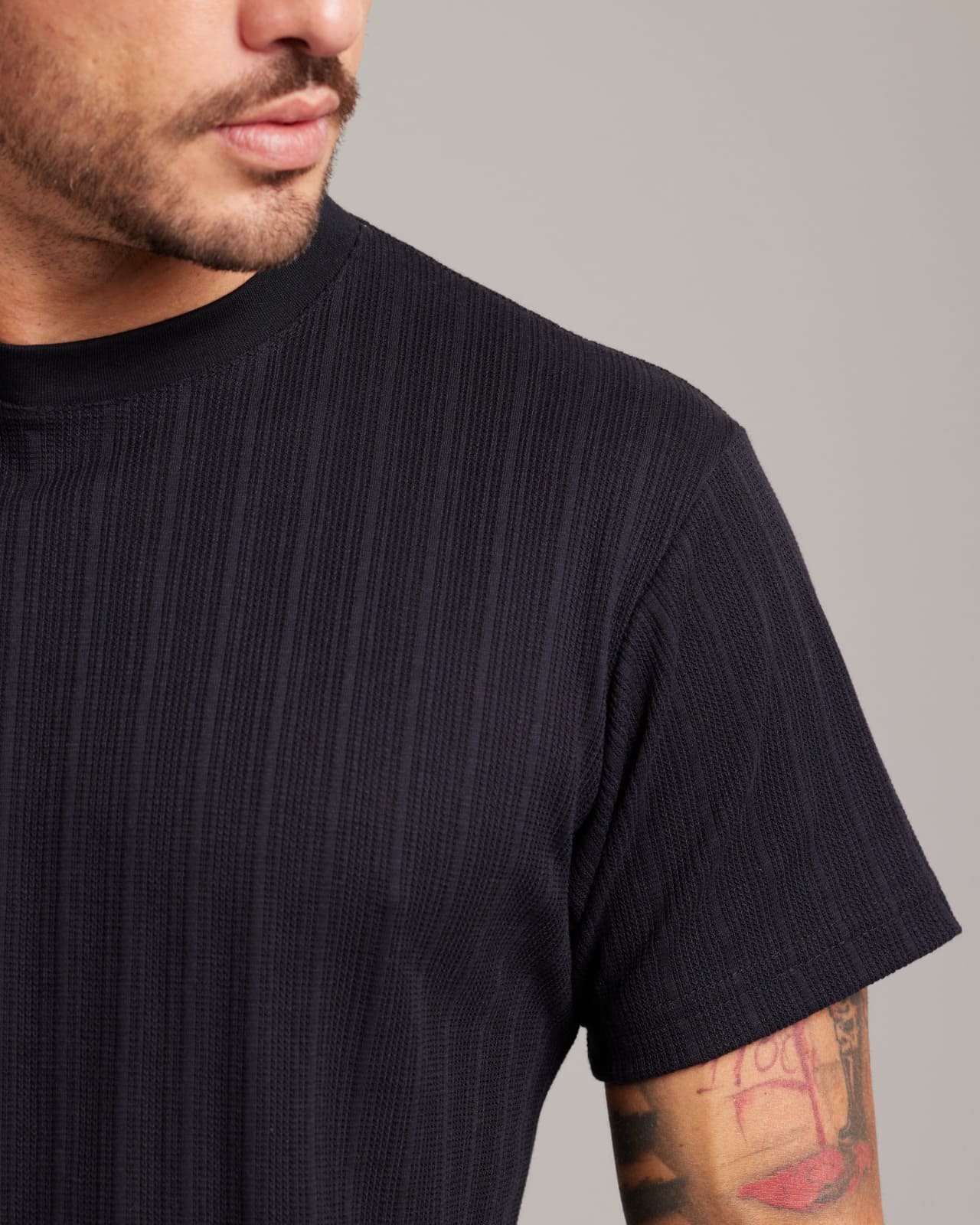Camiseta Rib Wide Texture — Lunfe Outlet — foto 8