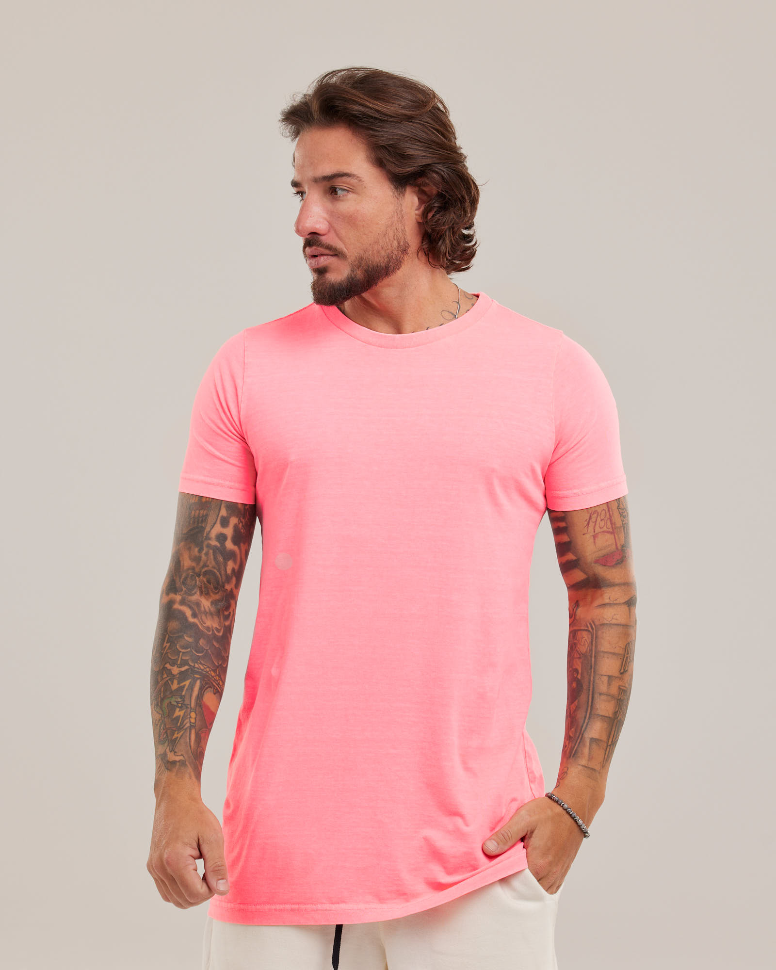 Camiseta Estonada Neon Rosa Neon — Lunfe Outlet — foto 6