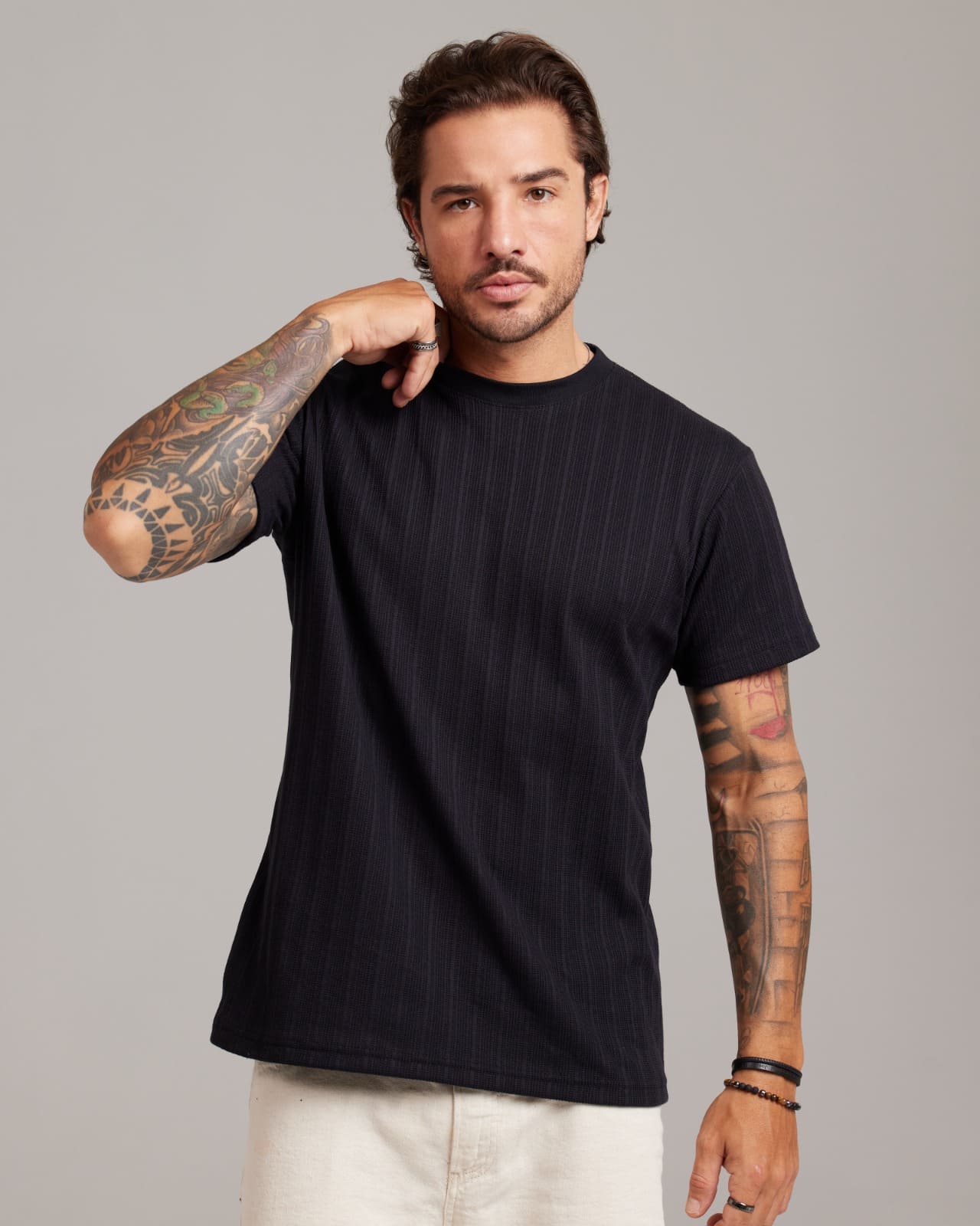 Camiseta Rib Wide Texture — Lunfe Outlet — foto 9
