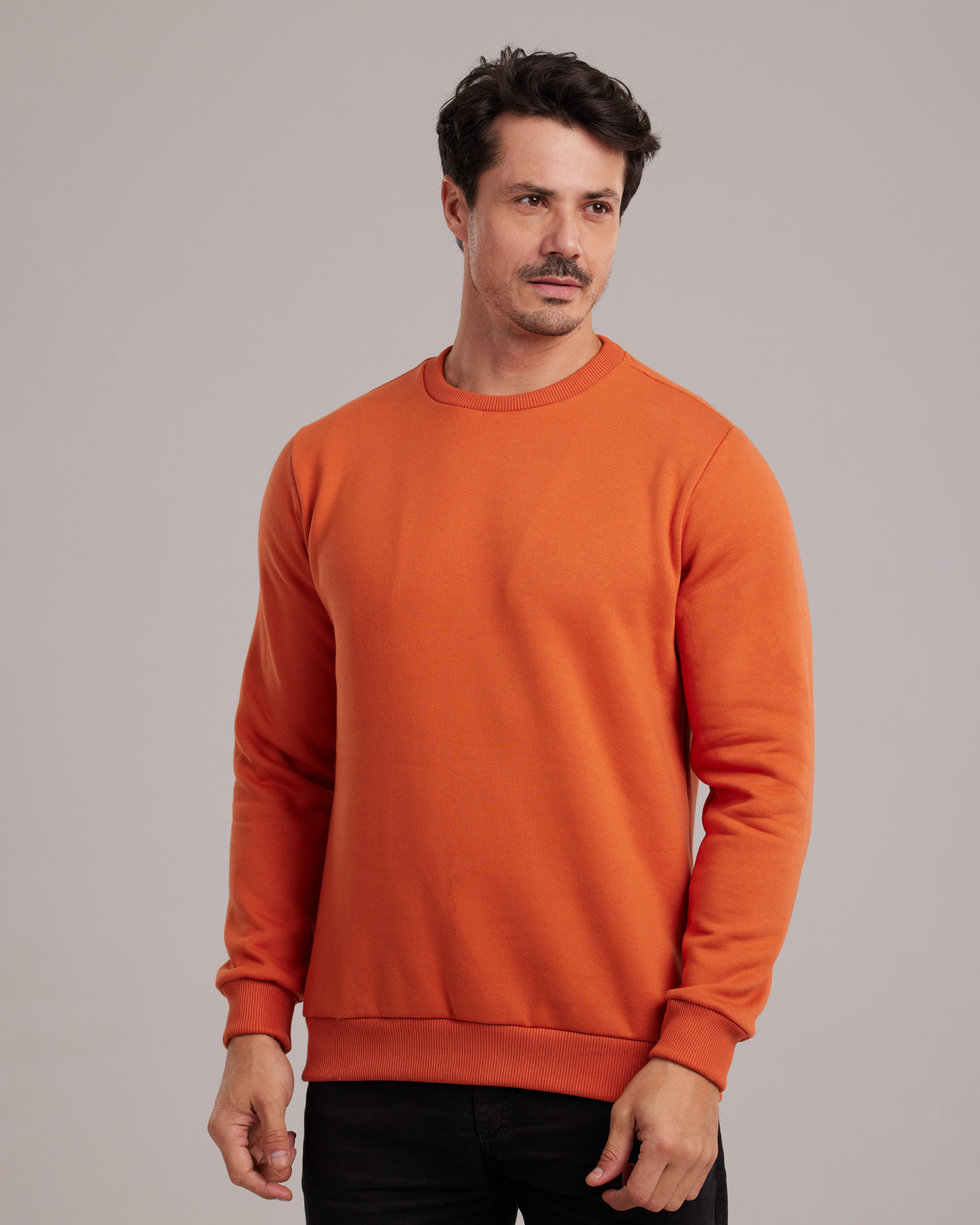 Moletom Básico Flanelado Terracota — Lunfe Outlet — foto 4