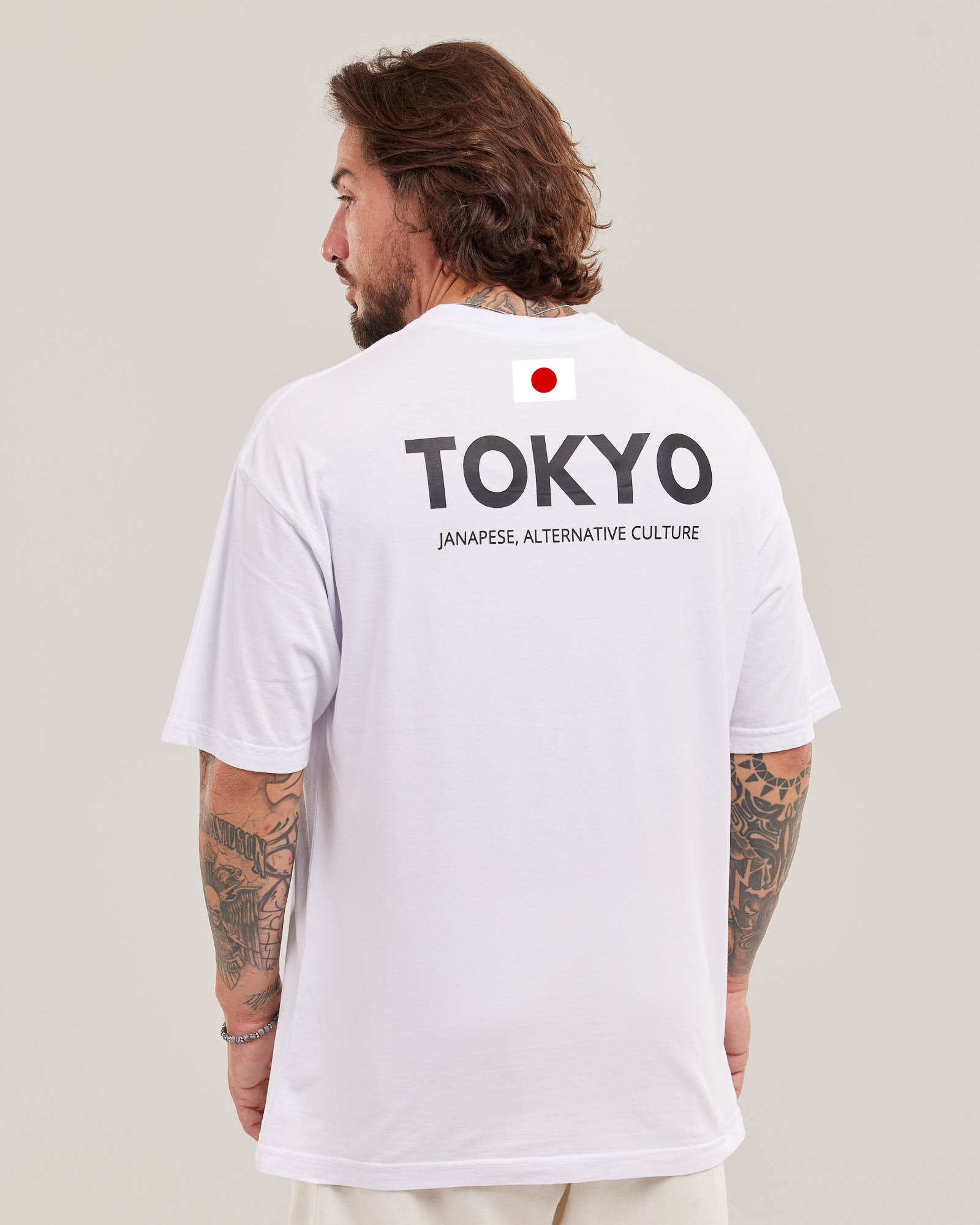 Camiseta Oversized Tokyo Evolvee Branco — Lunfe Outlet — foto 2