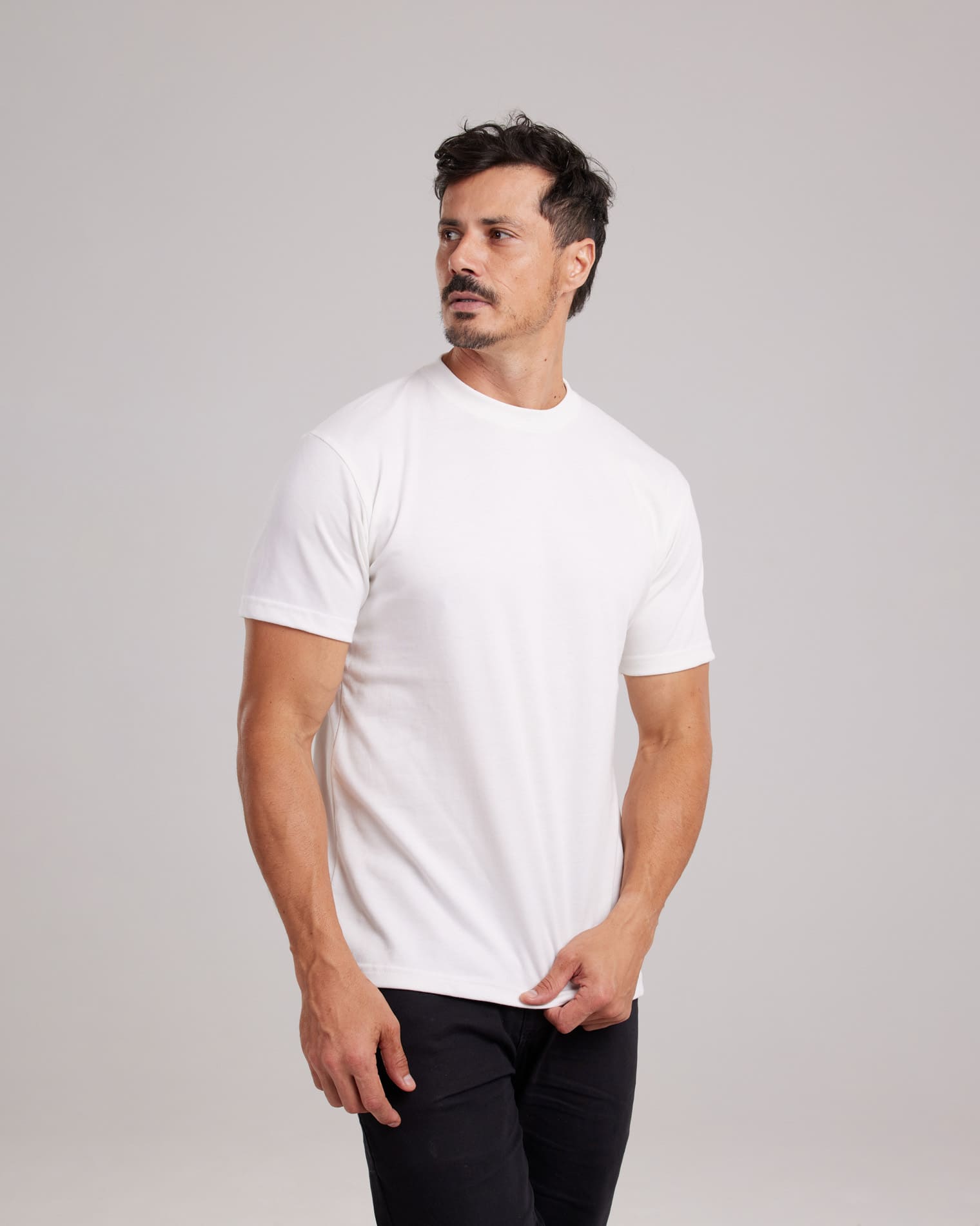 Camiseta Chinese Cotton Heavyweight Off White — Lunfe Outlet — foto 6