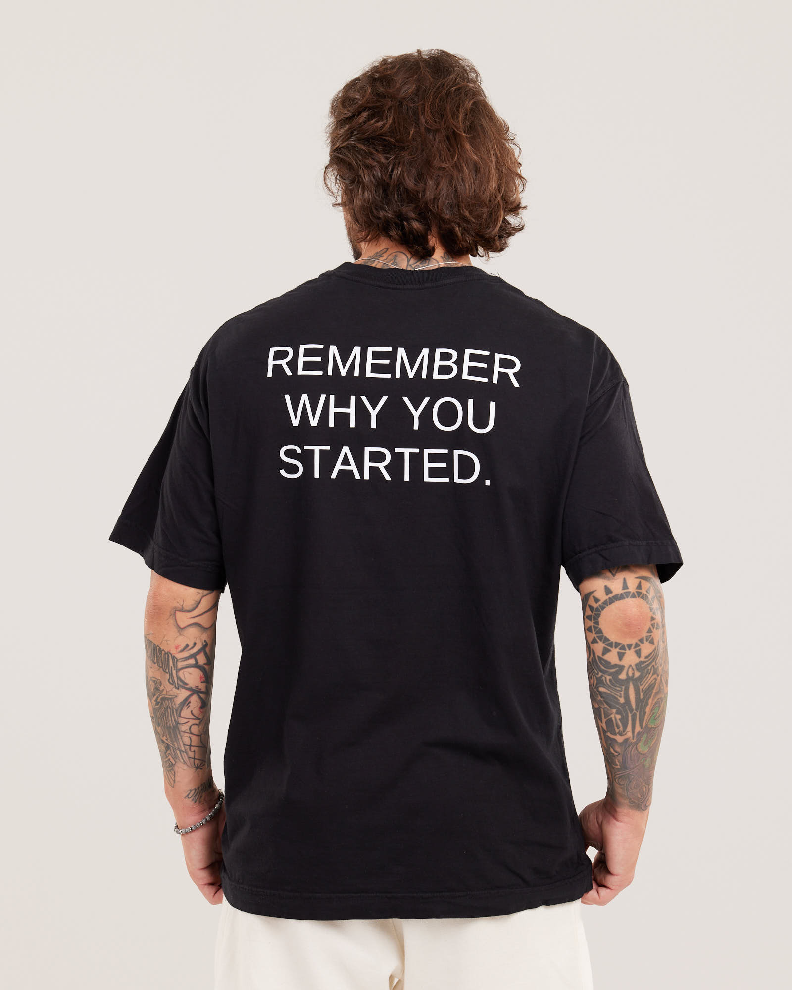 Camiseta Oversized Remember Why You Started Evolvee — Lunfe Outlet — foto 3