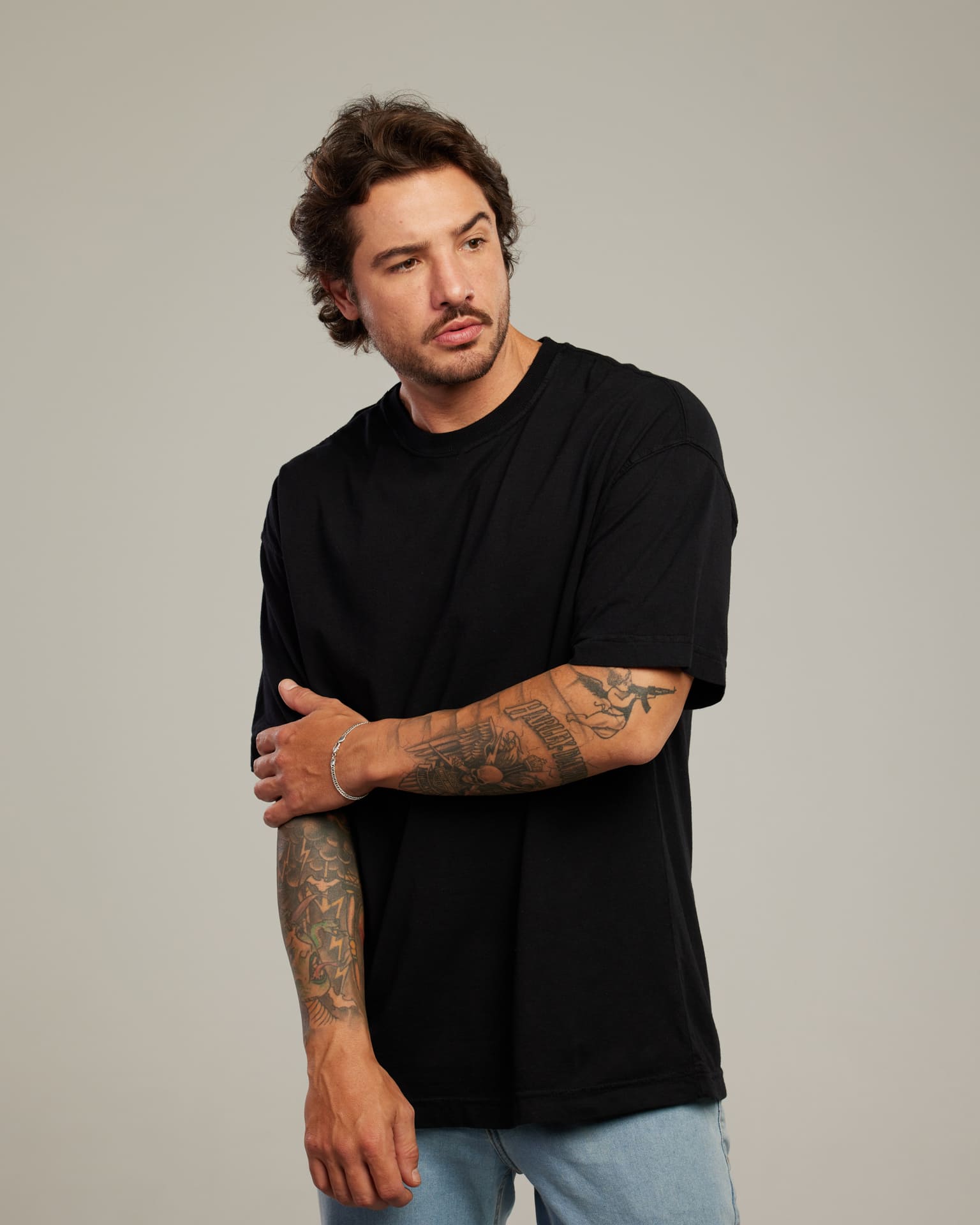 Camiseta Oversized Drop Shoulder — Lunfe Outlet — foto 2