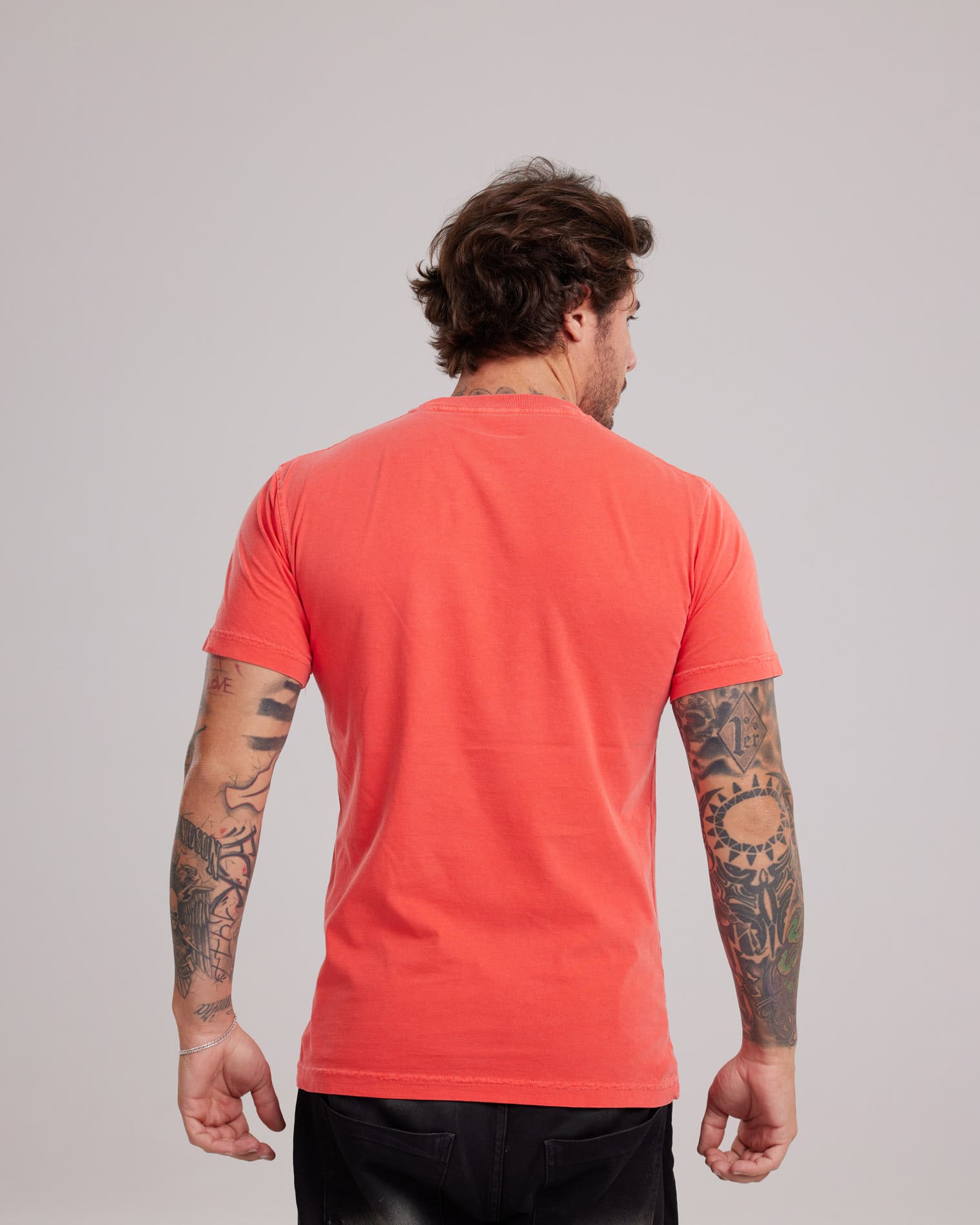 Camiseta Estonada Cores Vibrantes Laranja — Lunfe Outlet — foto 2